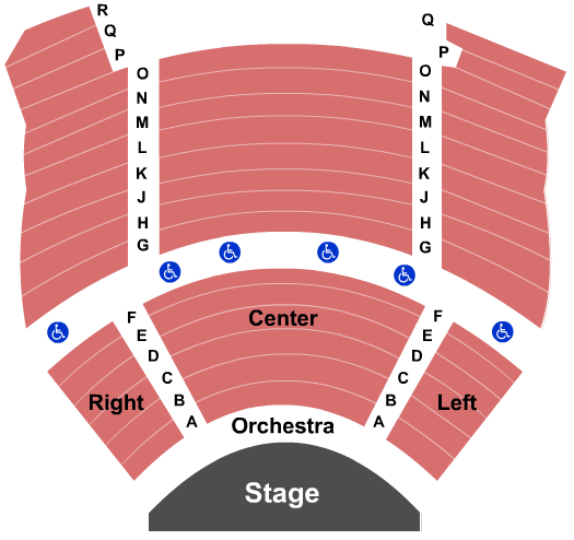 Seatmap for broadway playhouse at water tower place