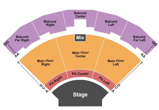 Seatmap for brown county music center