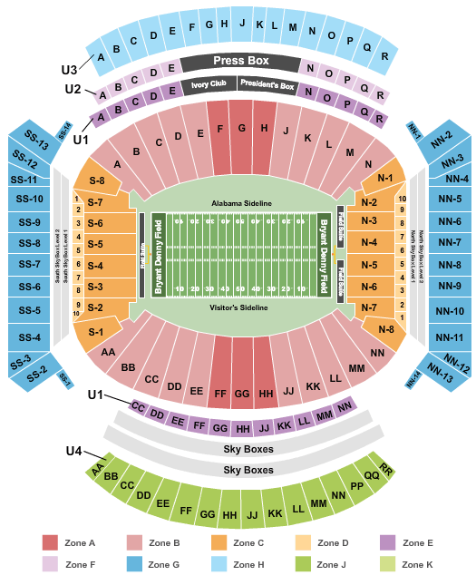 Razorback Stadium Seating Chart