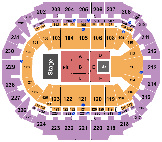 The Red Clay Strays CHI Health Center Omaha seating chart