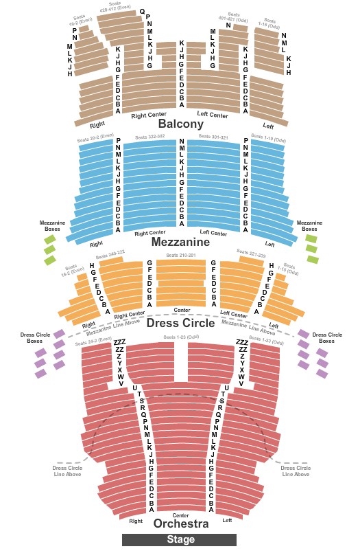 Seatmap for cibc theatre