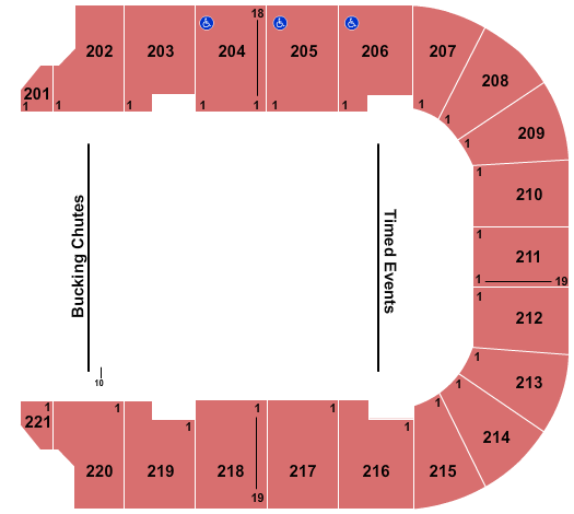 Seatmap for cadence bank arena