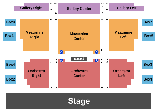 Seatmap for callaway auditorium