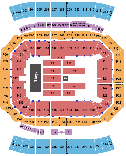 Eagles Seating Chart