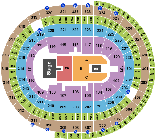 Canadian Tire Centre seating-chart