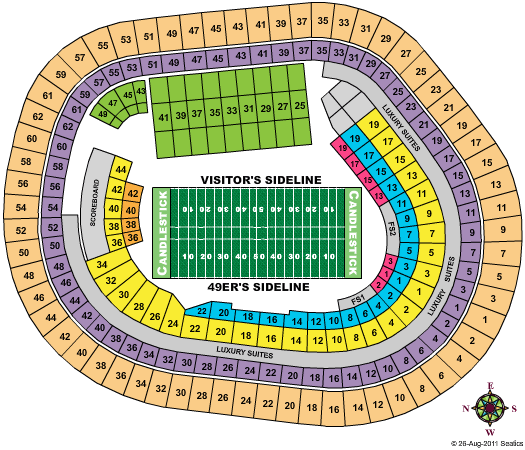 San Francisco 49ers vs. New York Giants (Date TBD) Tickets 2012-08-08 San Francisco, CA, Candlestick Park
