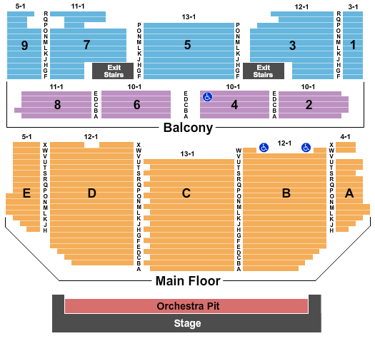 Seatmap for canton palace theatre