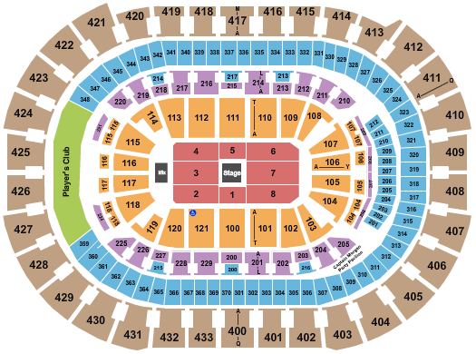Seating Chart for Shane Gillis, 
