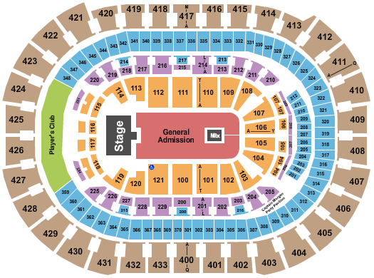 Seatmap for capital one arena