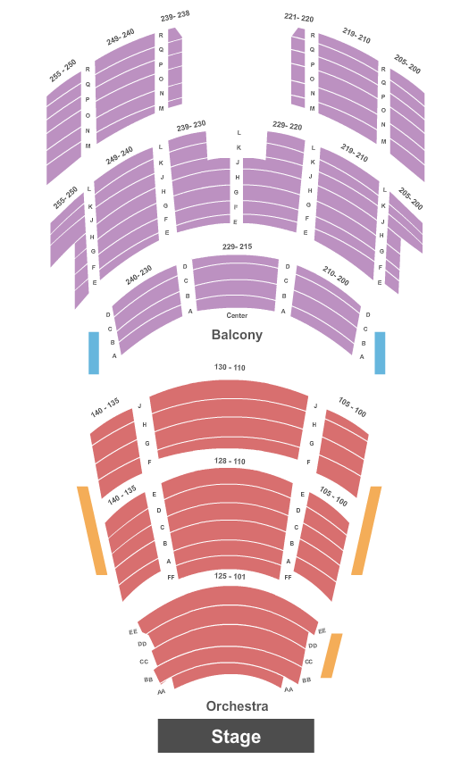 Seatmap for capitol theater at overture center for the arts