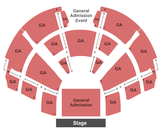 Seatmap for center stage theatre