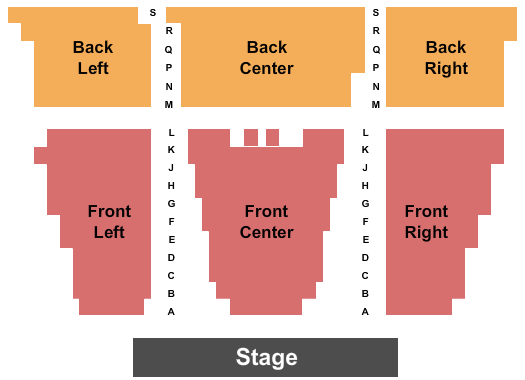 Seatmap for central piedmont's new theater