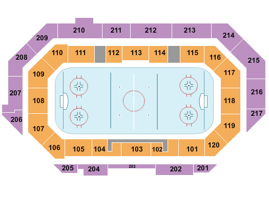 Seatmap for idaho central arena