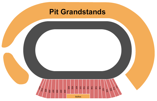 Seatmap for the dirt track at charlotte motor speedway