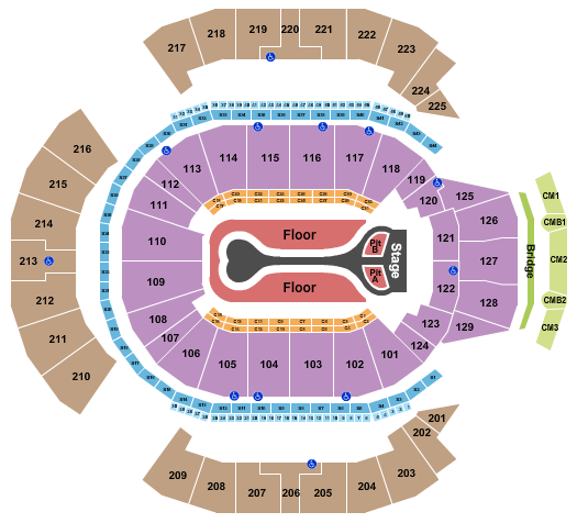 Chase Center seating-chart