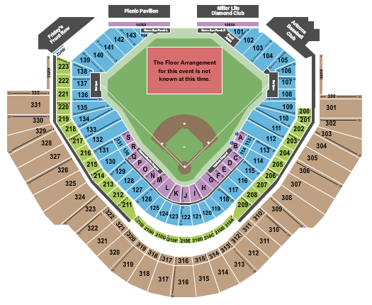 Seatmap for chase field
