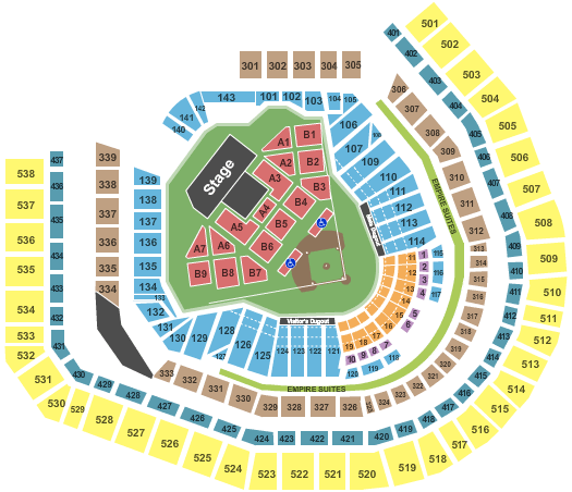 Lady Gaga Wrigley Field Seating Chart