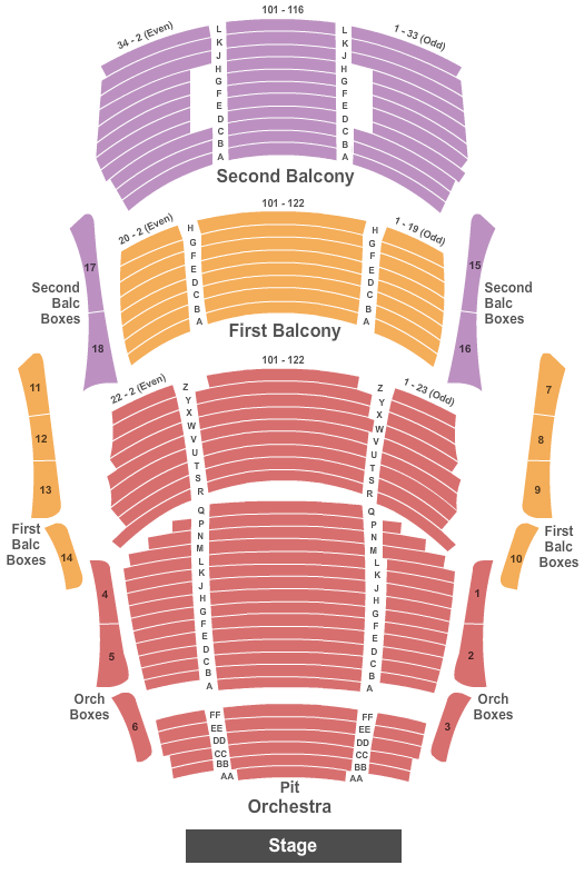 Seatmap for clay center
