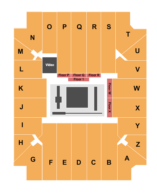 Seatmap for coleman coliseum