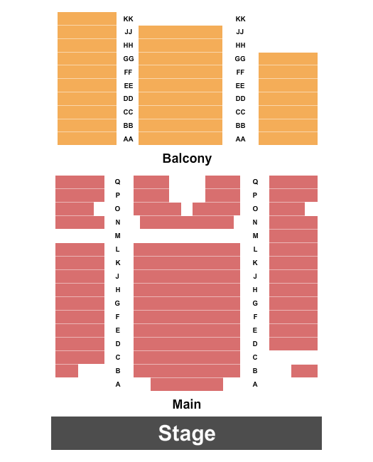 Colonial Center for the Performing Arts seating-chart
