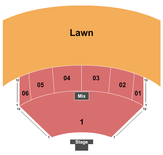 Seatmap for columbia motor speedway amphitheater