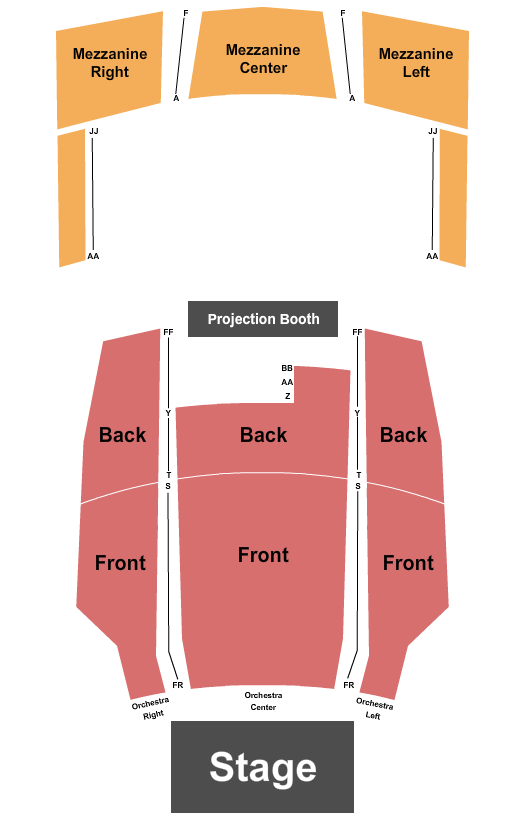 Seatmap for columbus theatre - ri