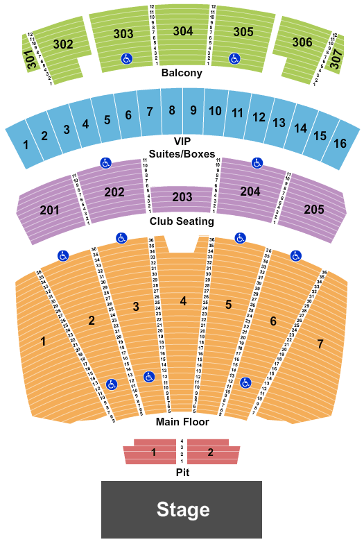 Seatmap for arizona federal theatre