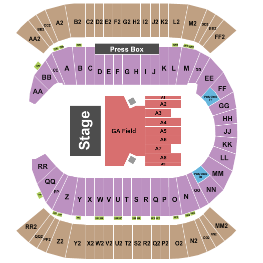 Zach Bryan Commonwealth Stadium - Edmonton seating chart