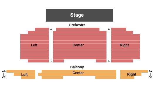 Seatmap for connie brown hall at shell point