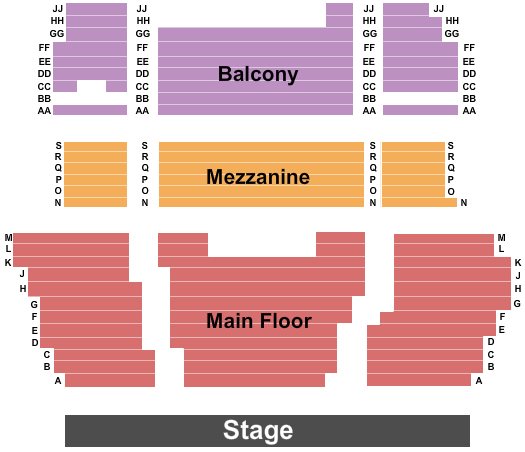 Seatmap for covey center for the arts