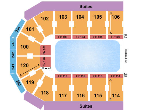 Credit Union of Texas Event Center seating-chart