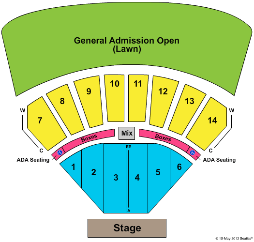 Molson Amphitheatre Seating Chart