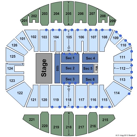 Crown Coliseum Seating Chart Wwe