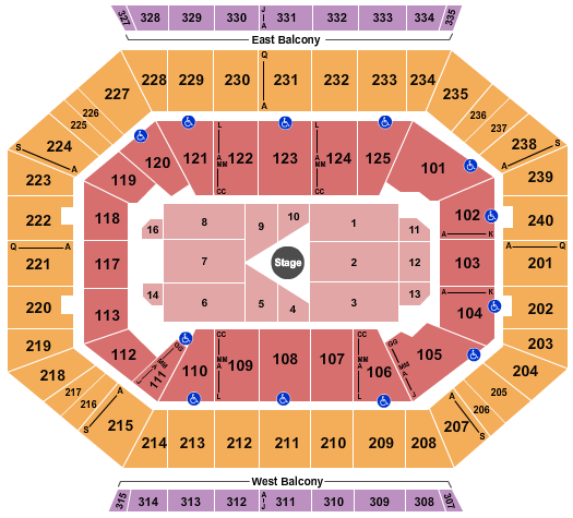 Seatmap for dcu center