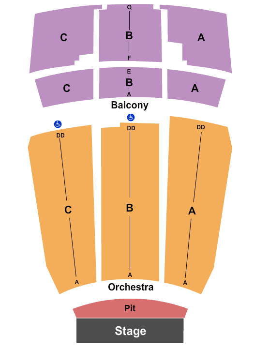 Seatmap for symphony hall at decc