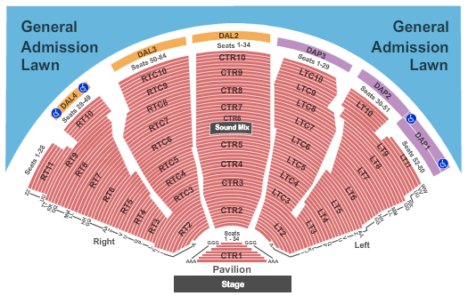 Michigan Amphitheater Seating Chart