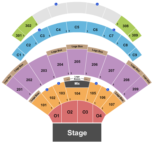 Daily's Place Amphitheater seating-chart