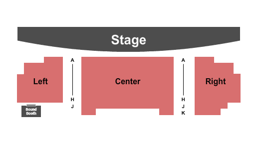 Seatmap for davis theatre - nc