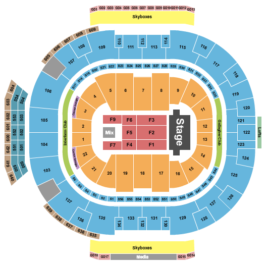 Trans-Siberian Orchestra Delta Center seating chart