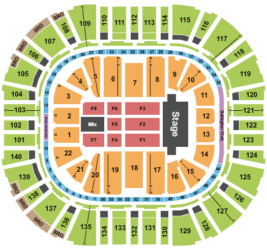 Delta Center seating-chart