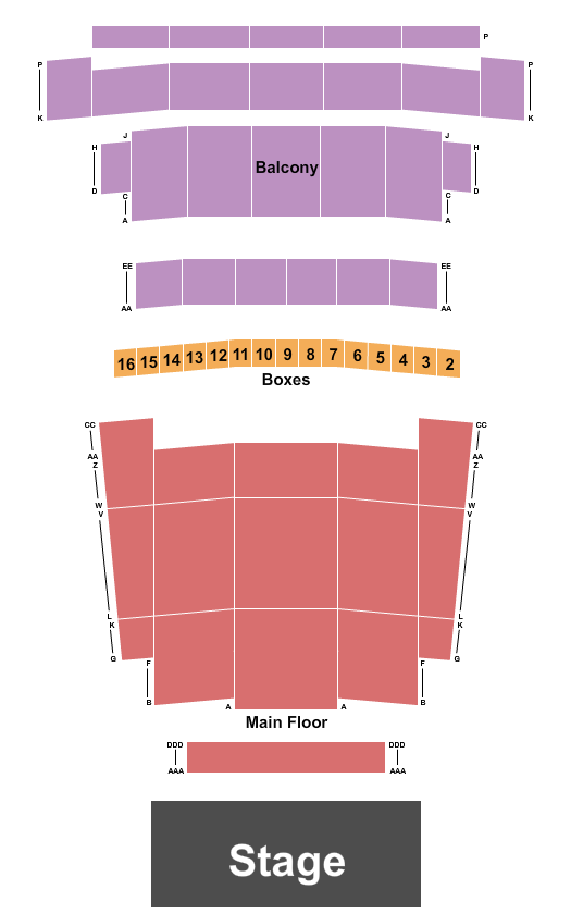 Seating Chart for Back To The Future - Theatrical Production, 
