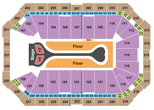Dickies Arena seating-chart