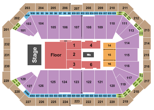 The Womack Sisters Dickies Arena seating chart