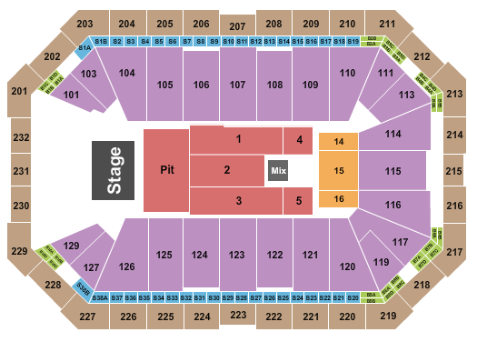 Dickies Arena seating-chart
