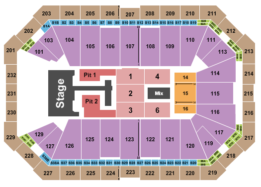 Dickies Arena seating-chart