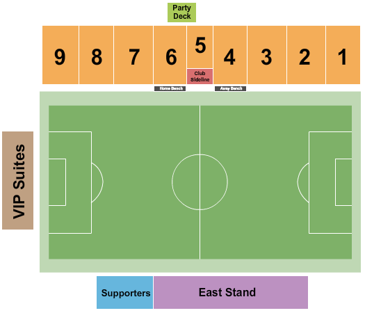 Seatmap for trinity health stadium