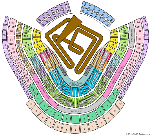 Detailed Dodger Stadium Seating Chart
