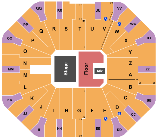 Seatmap for don haskins center