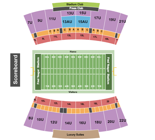 Seatmap for doyt perry stadium