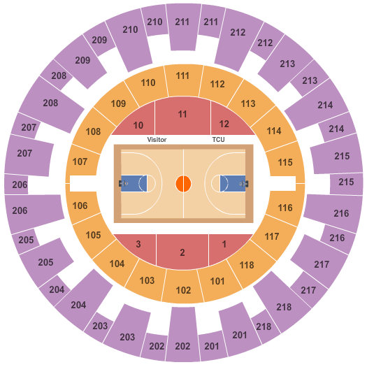 Image of TCU Horned Frogs vs. Grambling State Tigers~ Grambling State Tigers Basketball ~ Fort Worth ~ Ed & Rae Schollmaier Arena ~ 12/21/2021 07:00